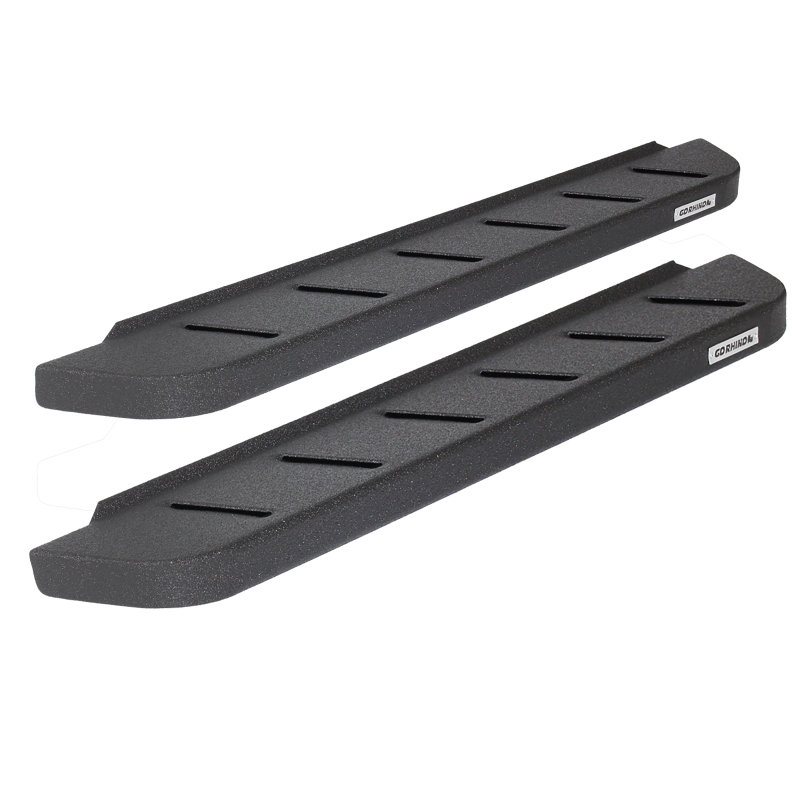 Go Rhino RB10 Slim Running Boards 57in. Cab Length - Tex. Blk (No Drill/Mounting Brackets Required) - 630057SPC