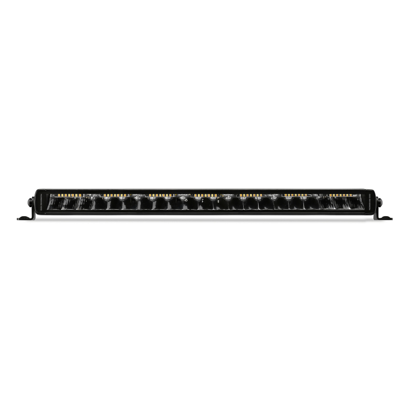 Go Rhino Xplor Blackout Combo Series Sgl Row LED Light Bar w/Amber (Side/Track Mount) 20.5in. - Blk - 751052012CSS