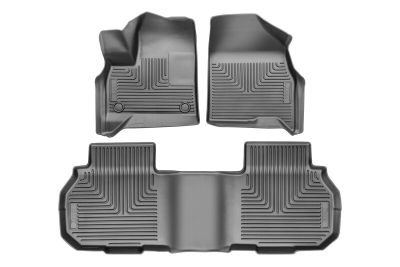 Husky Liners 24-25 Chevrolet Traverse Weatherbeater Front & 2nd Seat Floorliner (3pc Set) - Blk - 95321