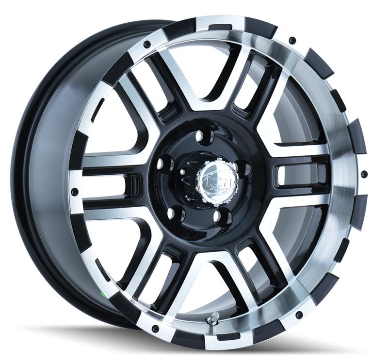 ION Type 179 16x8 / 5x114.3 BP / 10mm Offset / 83.82mm Hub Black/Machined Wheel - 179-6865B