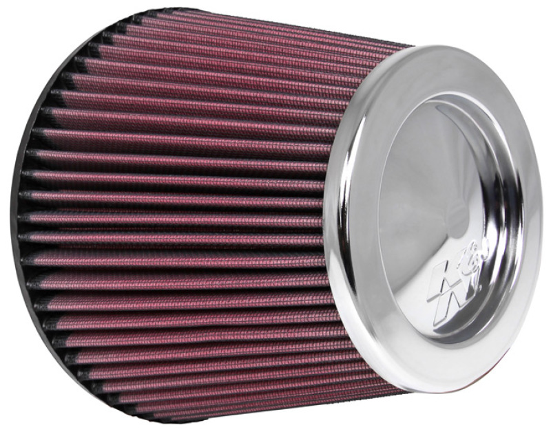 K&N Universal Chrome Filter 6in Flange ID x 7.5in Base OD x 5in Top OD x 6in H - RC-4381