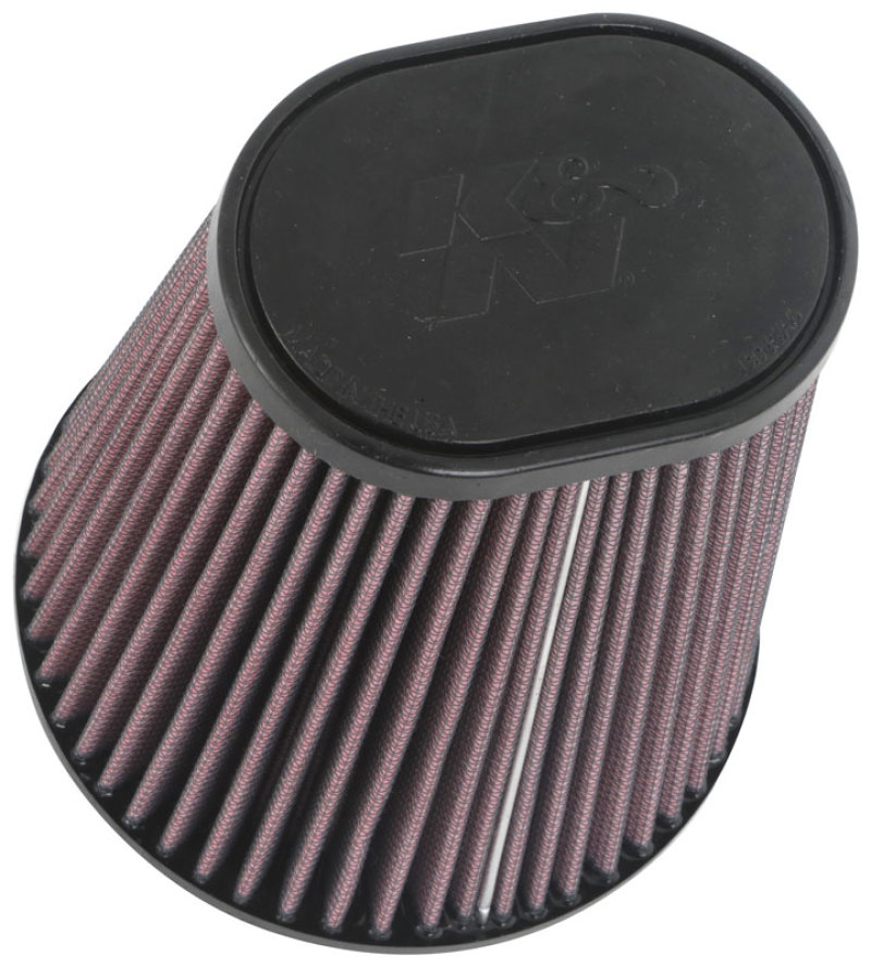 K&N Universal Clamp-On Air Filter 3-1/2in 10 Degree Flange 5-3/4in B 4-1/2in x 3-1/4in T 7in H - RU-1033
