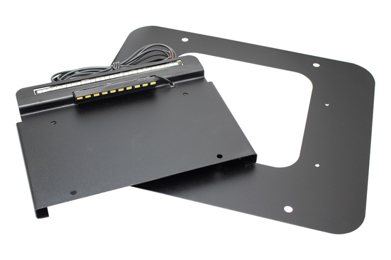 Kentrol 97-06 Jeep Wrangler TJ BackSide License Plate Mount with LED - 80710