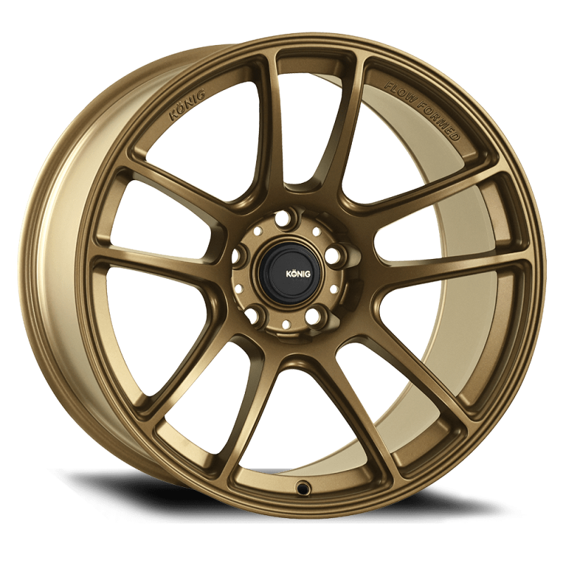 Konig Heliogram 15X9 4X100 ET35 Matte Bronze Knurled Bead Flow Formed - HL95100358