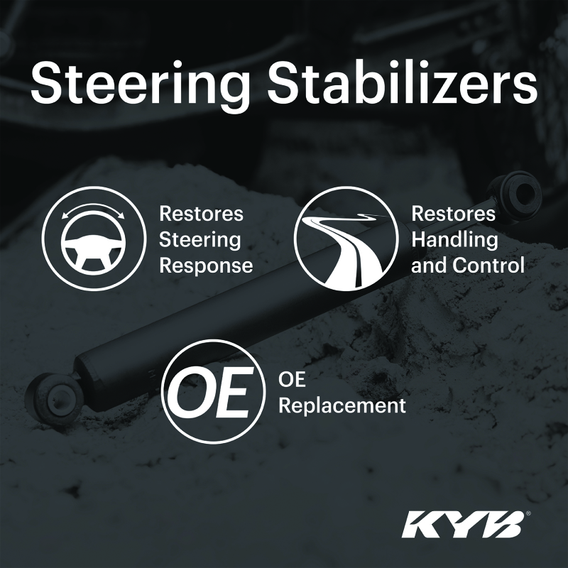 KYB Shocks & Struts Steering Stabilizers Front 18-23 Jeep Wrangler JL / 20-23 Gladiator - SS10530