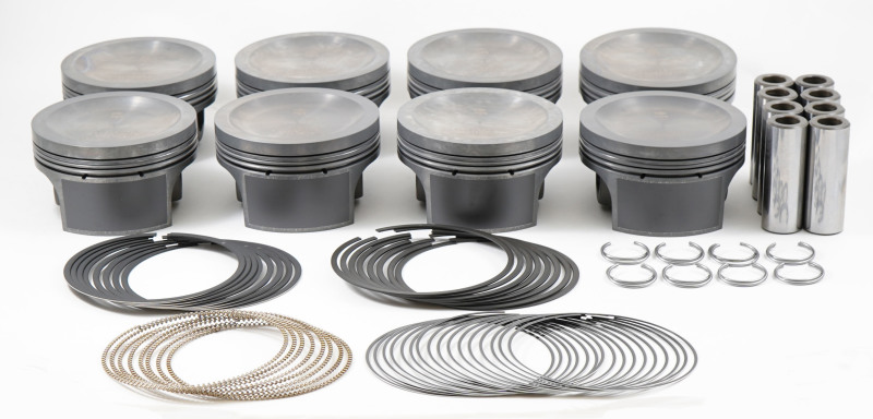 Mahle MS Piston Set Ford 281ci 3.551in Bore 3.543stk 5.933in Rod .866 Pin -16cc 9.3 CR Set of 8 - 930256052