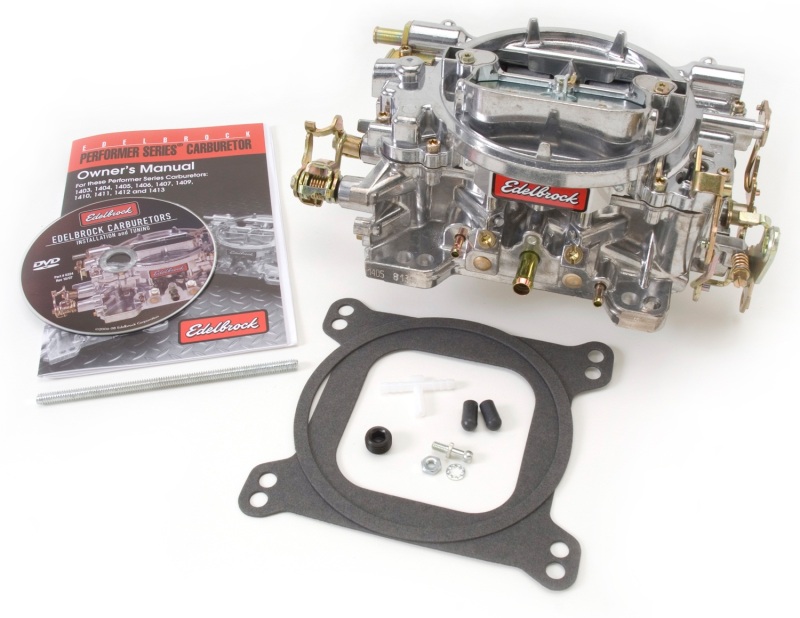 Edelbrock Carburetor Performer Series 4-Barrel 500 CFM Manual Choke Satin Finish - 1404