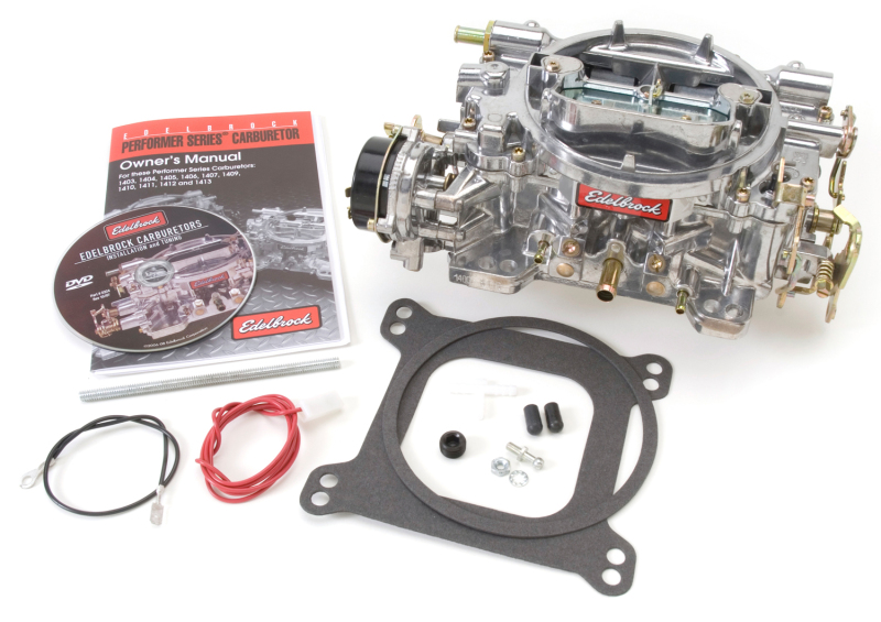 Edelbrock Carburetor Performer Series 4-Barrel 600 CFM Electric Choke Satin Finish - 1400