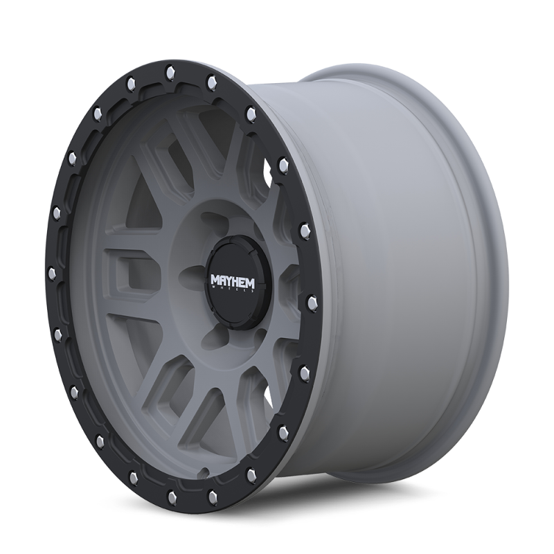 Mayhem 8304 Delta 17x9 / 6x139.7 BP / -12mm Offset / 106mm Hub Matte Gunmetal- Matte Black Lip Wheel - 8304-7983MGT12
