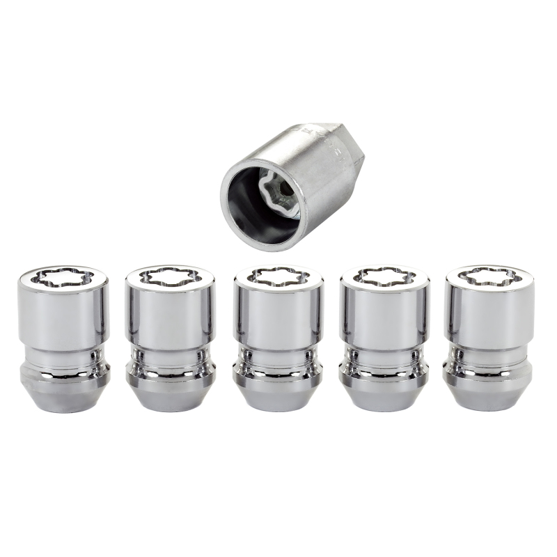 McGard Wheel Lock Nut Set - 5pk. (Cone Seat) M12X1.25 / 3/4 Hex / 1.28in. Length - Chrome - 24552