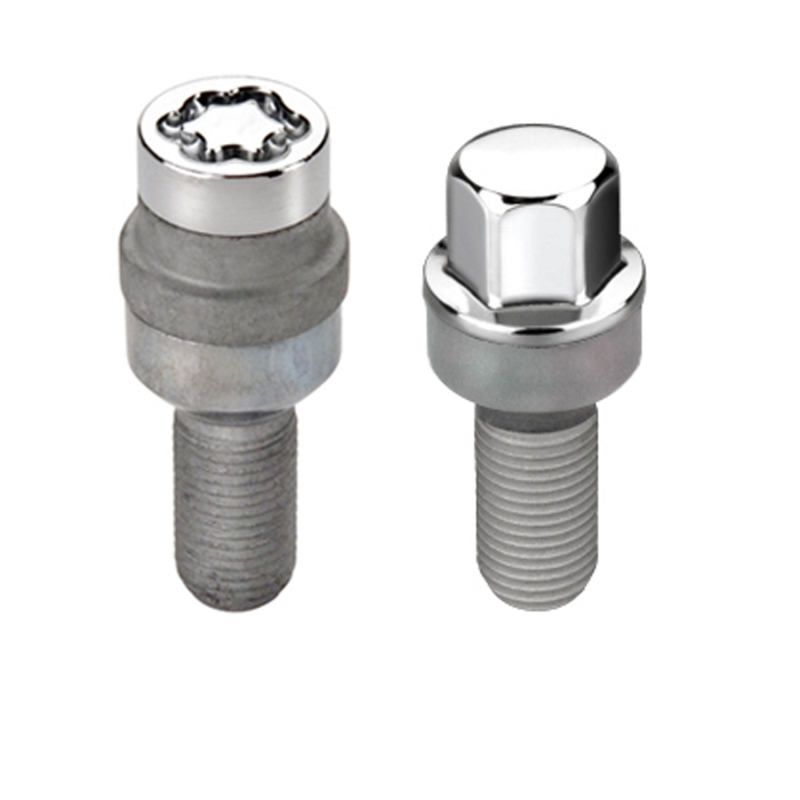 McGard 5 Lug Hex Install Kit w/Locks (Radius Seat Bolt) M14X1.5 / 17mm Hex / 28.1mm Shank L - Chrome - 68020