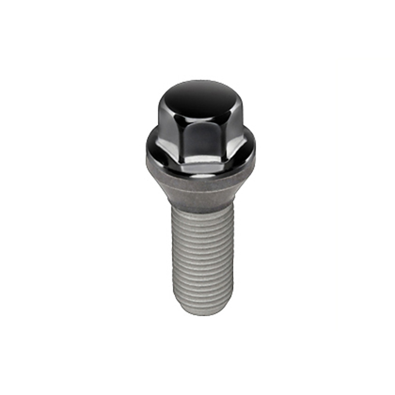 McGard Hex Lug Bolt (Cone Seat) M12X1.25 / 17mm Hex / 22.0mm Shank Length (Box of 50) - Black - 69732BK