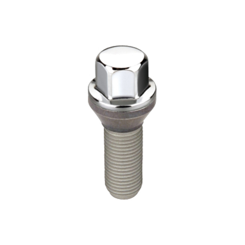McGard Hex Lug Bolt (Cone Seat) M12X1.25 / 17mm Hex / 25.6mm Shank Length (Box of 50) - Chrome - 69761