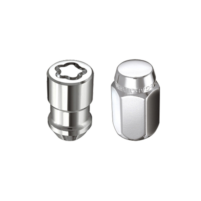 McGard 5 Lug Hex Install Kit w/Locks (Cone Seat Nut) M12X1.25 / 13/16 Hex / 1.28in. Length - Chrome - 84554