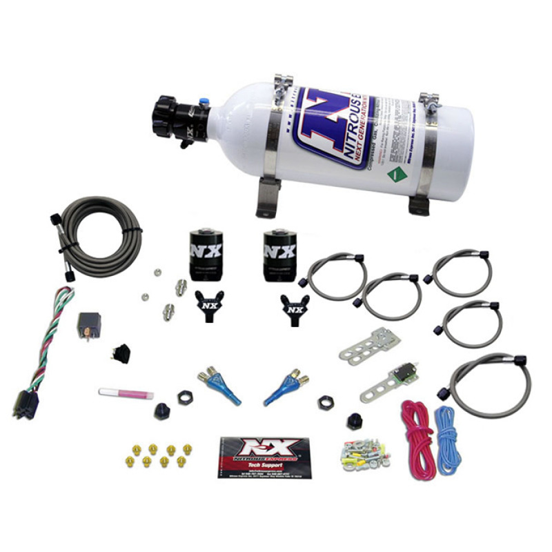 Nitrous Express Dodge EFI Full Race Dual Nozzle Nitrous Kit (100-300HP) w/5lb Bottle - 20315-05