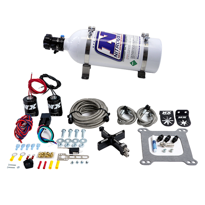 Nitrous Express 4150 Covert Crossbar Plate System Pro Power 100-500HP (5lb Bottle) - 63541-05