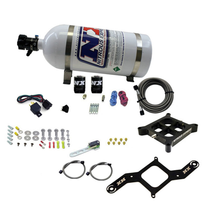 Nitrous Express 4500 Covert Crossbar Plate System Pro Power 100-500HP (10lb Bottle) - 63571-10