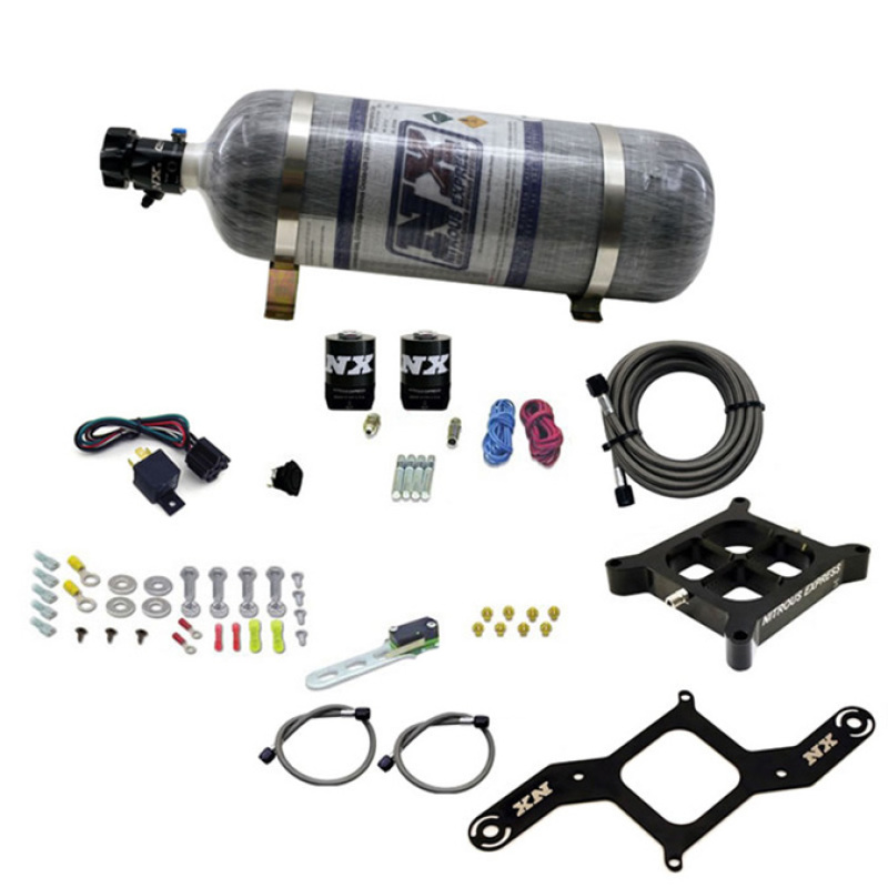 Nitrous Express 4500 Covert Crossbar Plate System Pro Power 100-500HP (12lb Bottle) - 63571-12