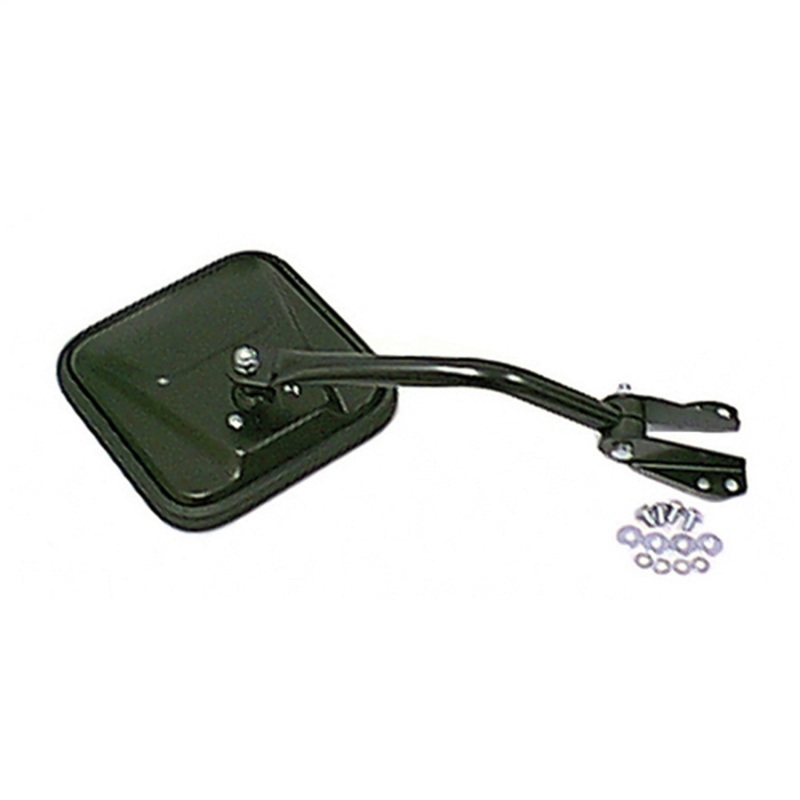 Omix Mirror Head and Arm Blk Lt-Side- 55-86 CJ Models - 11001.05