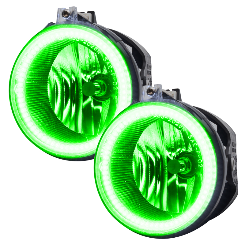 Oracle Dodge Challenger 08-14 LED Waterproof Fog Halo Kit - Green - 1253-004
