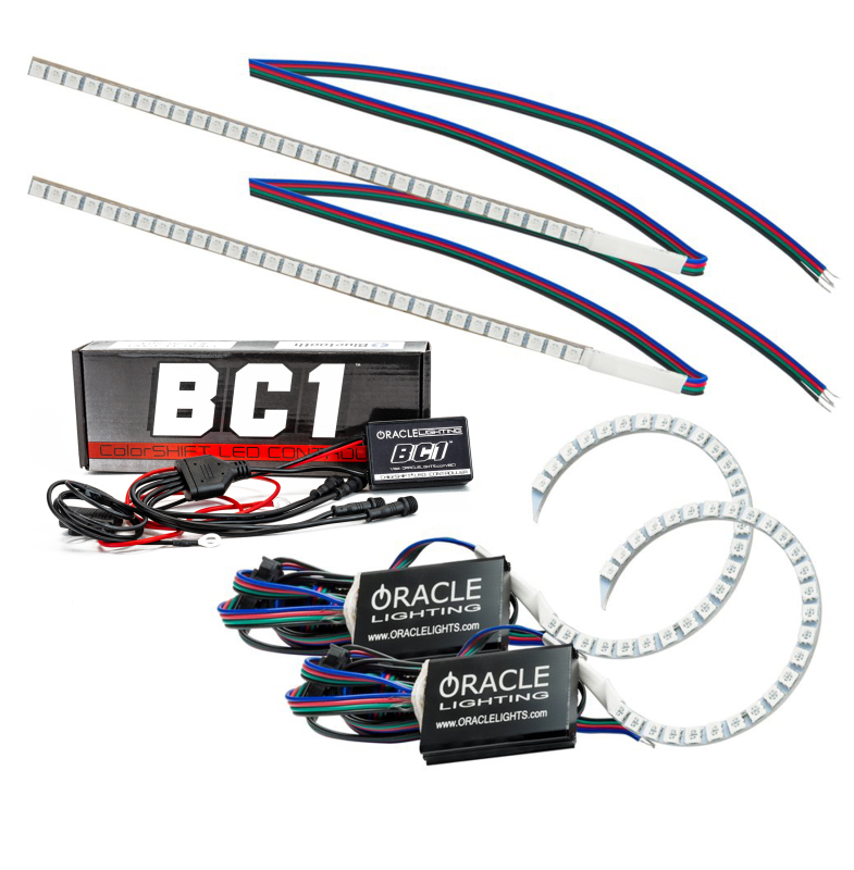 Oracle 15-17 Ford Focus RS/ST DRL Upgrade w/ Halo Kit - ColorSHIFT w/ BC1 Controller - 1322-335