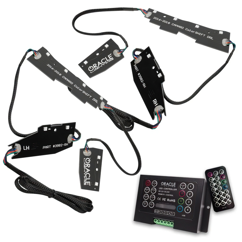 Oracle 16-18 Chevy Camaro RGB+W Headlight DRL Upgrade Kit - ColorSHIFT w/ 2.0 Cntrl - 1345-333