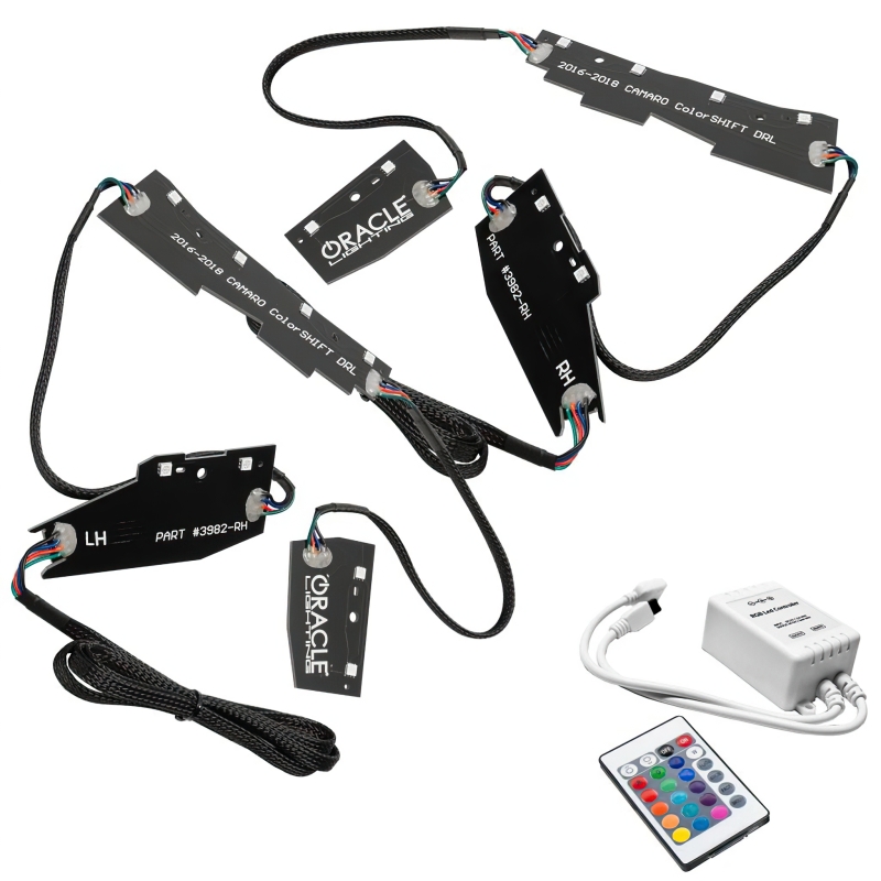 Oracle 16-18 Chevy Camaro RGB+W Headlight DRL  Kit - ColorSHIFT w/ Simple Controller - 1345-504