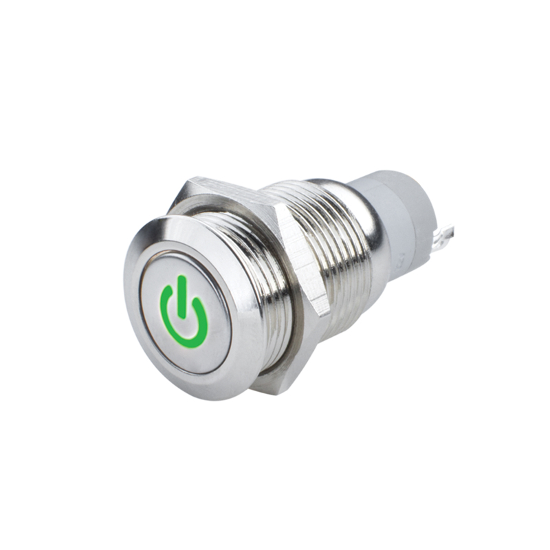 Oracle Pre-Wired Power Symbol On/Off Flush Mount LED Switch - Green - 2009-004