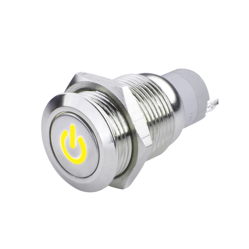 Oracle Pre-Wired Power Symbol On/Off Flush Mount LED Switch - Yellow - 2009-006
