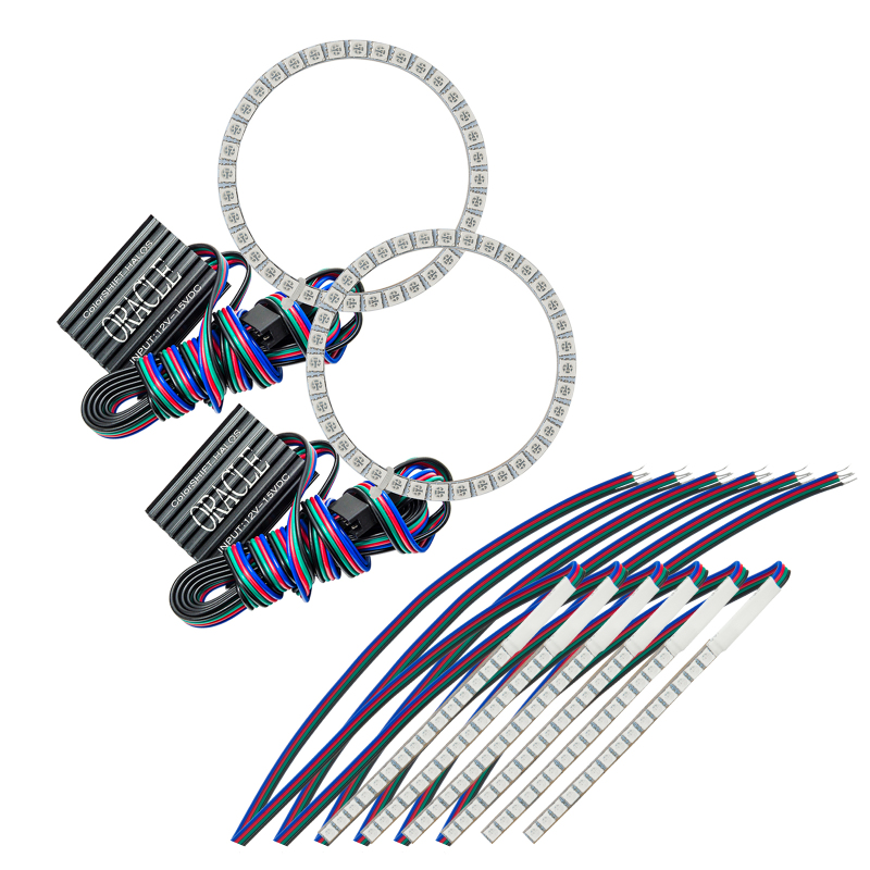 Oracle 15-17 Ford Mustang V6/GT/Shelby DRL  w/ Halo Kit - ColorSHIFT w/o Controller - 2267-334