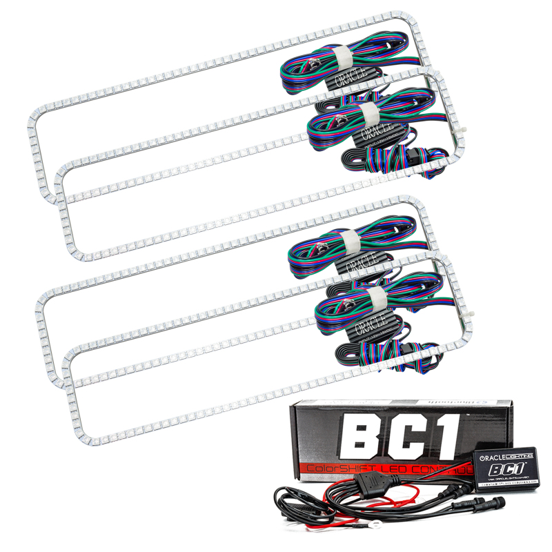 Oracle GMC Sierra 88-98 Dual Halo Kit - ColorSHIFT w/ BC1 Controller - 2276-335