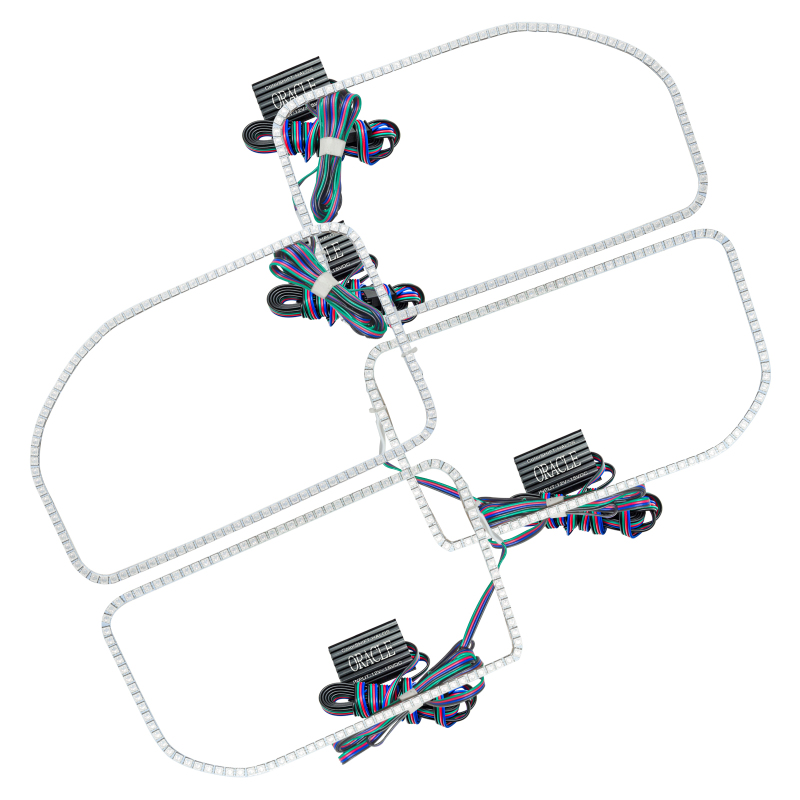 Oracle Ford F250/350 11-16 Halo Kit (Square Ring Design) - ColorSHIFT w/o Controller - 2383-334