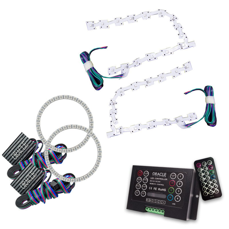 Oracle 11-19 Chrysler 300C DRL Upgrade w/ Halo Kit - ColorSHIFT w/ 2.0 Controller - 2642-333