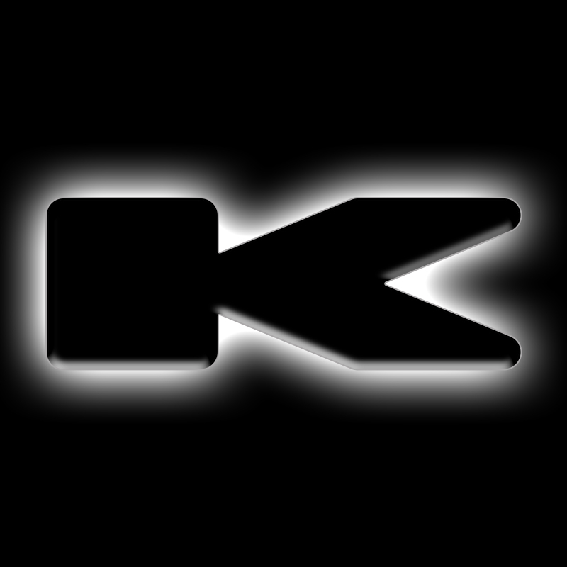 ORACLE Lighting Universal Illuminated LED Letter Badges - Matte Blk Surface Finish - K - 3141-K-001