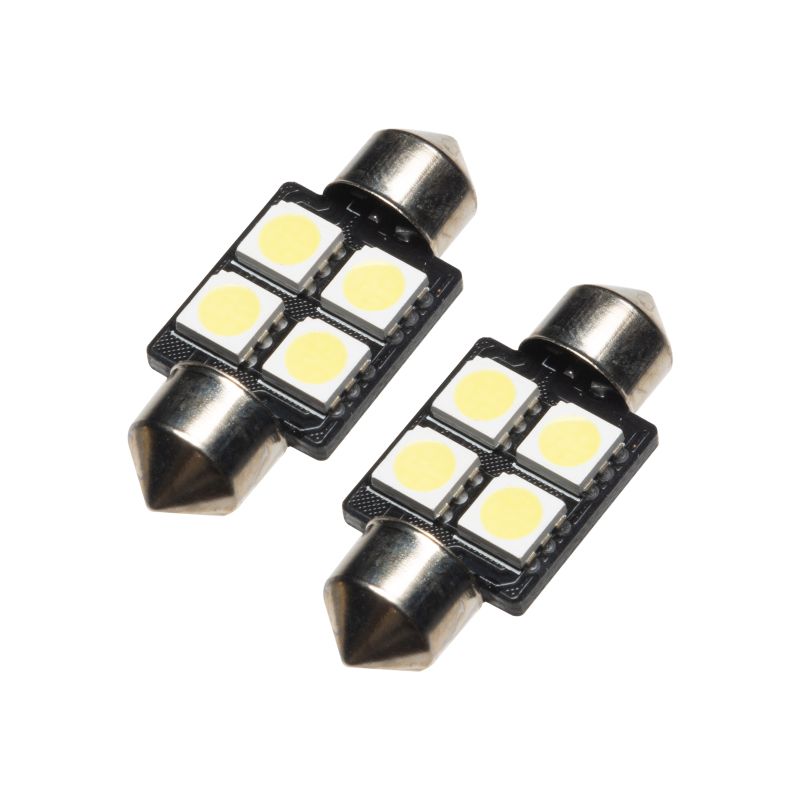 Oracle 33MM 4 LED 3-Chip Festoon Bulbs (Pair) - Cool White - 5203-001