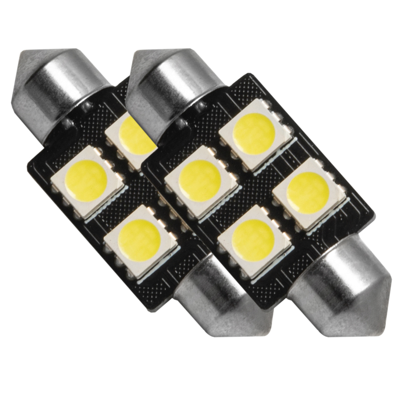 Oracle 37MM 4 LED 3-Chip Festoon Bulbs (Pair) - Cool White - 5205-001