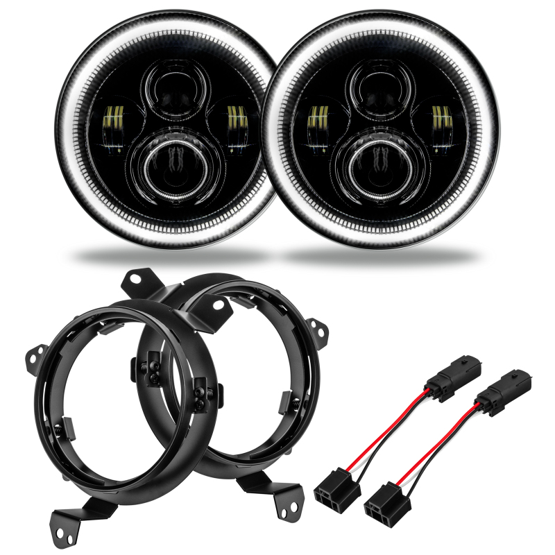 Oracle Jeep Wrangler JL/Gladiator JT 7in. High Powered LED Headlights (Pair) - White - 5769J-001