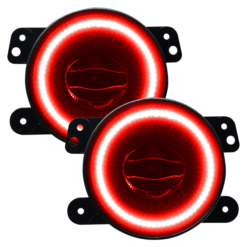 Oracle Jeep Wrangler JK/JL/JT High Performance W LED Fog Lights - Red - 5846-003