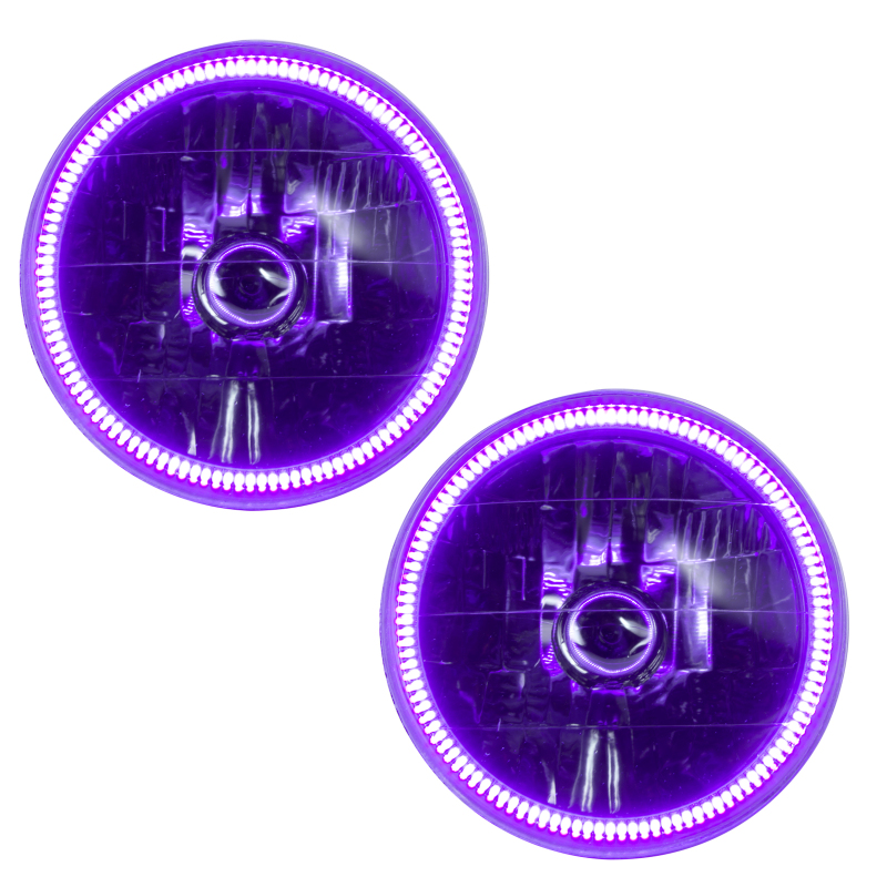 Oracle Lighting 97-06 Jeep Wrangler TJ Pre-Assembled LED Halo Headlights -UV/Purple - 7081-007