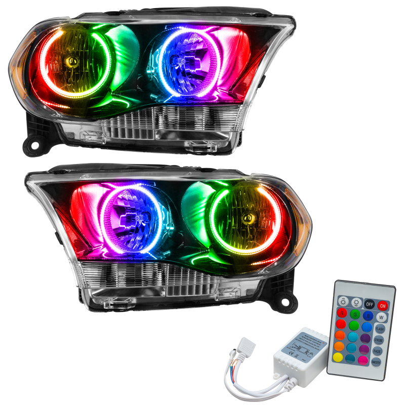 Oracle 11-13 Dodge Durango SMD HL Halogen - Black - ColorSHIFT w/ Simple Controller - 7102-504