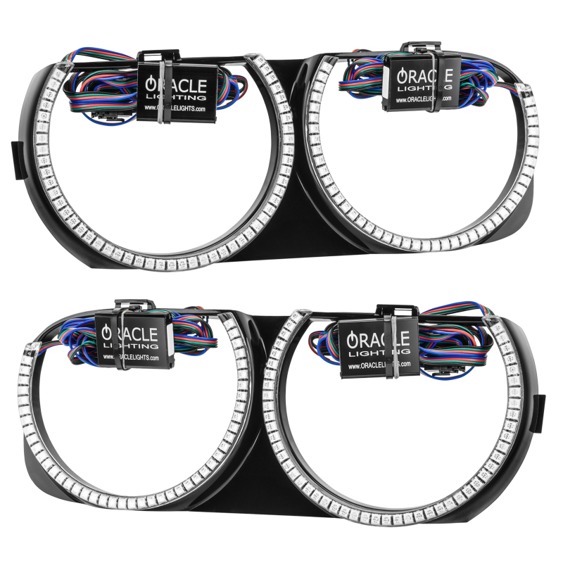 Oracle 15-21 Dodge Challenger Pre-Installed Halo Headlight Bezel - w/o Controller - 7739-334