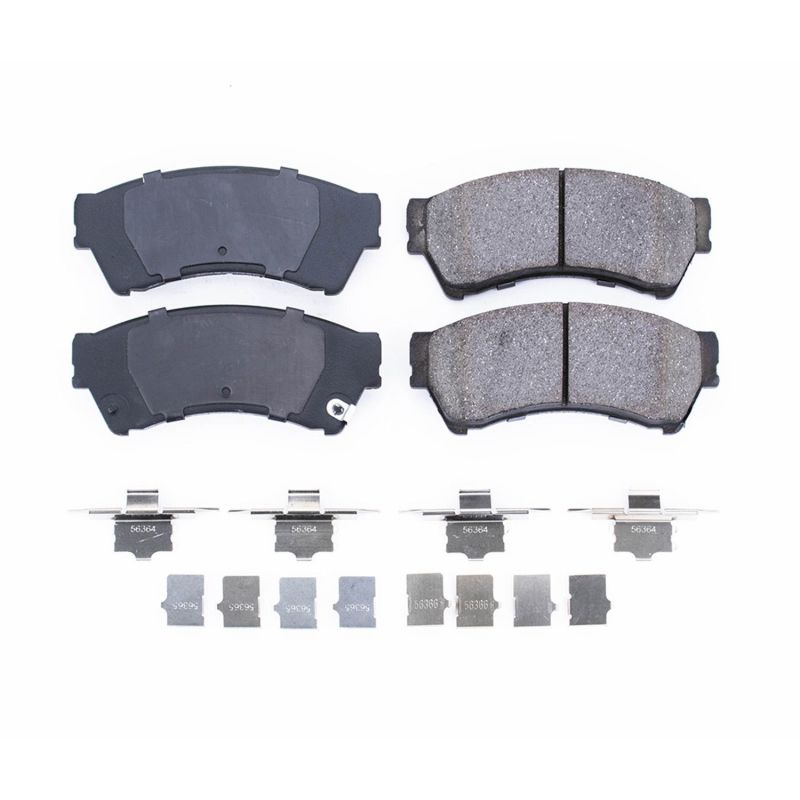Power Stop 06-12 Ford Fusion Front Z17 Evolution Ceramic Brake Pads w/Hardware - 17-1164 Power Stop 06-12 Ford Fusion Front Z17 Evolution Ceramic Brake Pads w/Hardware - 17-1164