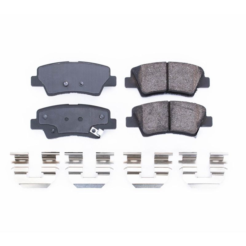 Power Stop 12-17 Hyundai Azera Rear Z17 Evolution Ceramic Brake Pads w/Hardware - 17-1445 Power Stop 12-17 Hyundai Azera Rear Z17 Evolution Ceramic Brake Pads w/Hardware - 17-1445