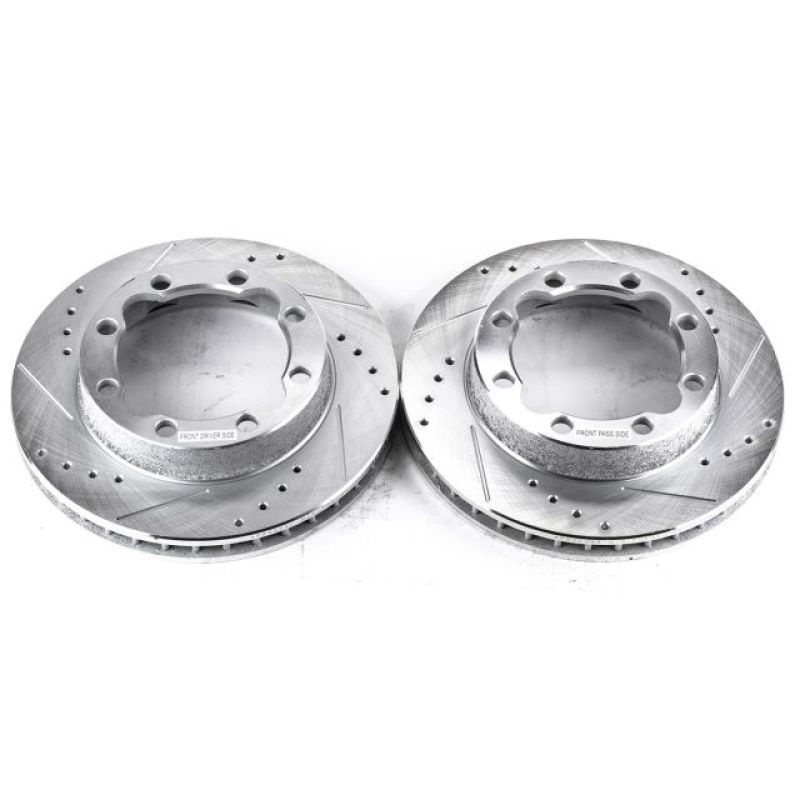 Power Stop 94-99 Chevrolet K1500 Suburban Front Evolution Drilled & Slotted Rotors - Pair - AR8242XPR Power Stop 94-99 Chevrolet K1500 Suburban Front Evolution Drilled & Slotted Rotors - Pair - AR8242XPR