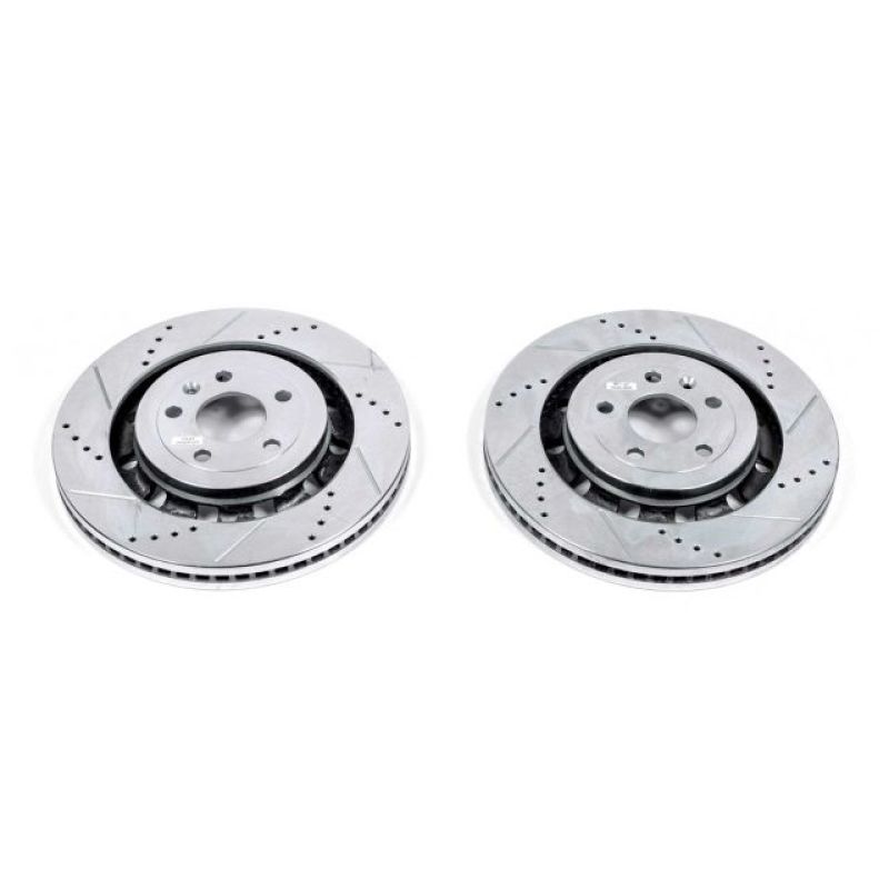 Power Stop 13-19 Ford Explorer Front Evolution Drilled & Slotted Rotors - Pair - AR85141XPR Power Stop 13-19 Ford Explorer Front Evolution Drilled & Slotted Rotors - Pair - AR85141XPR