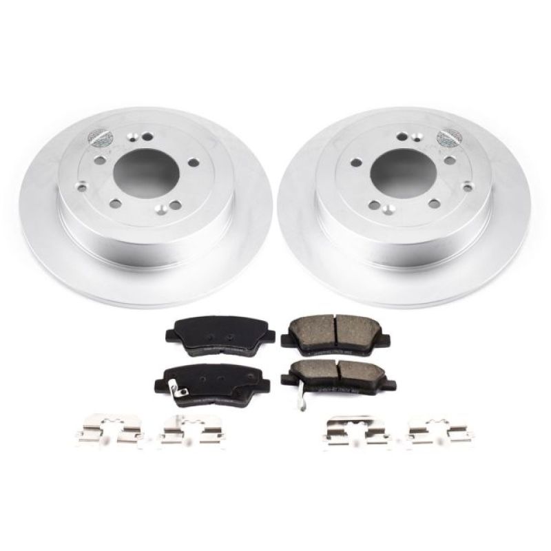 Power Stop 16-18 Hyundai Tucson Rear Z17 Evolution Geomet Coated Brake Kit - CRK7729 Power Stop 16-18 Hyundai Tucson Rear Z17 Evolution Geomet Coated Brake Kit - CRK7729
