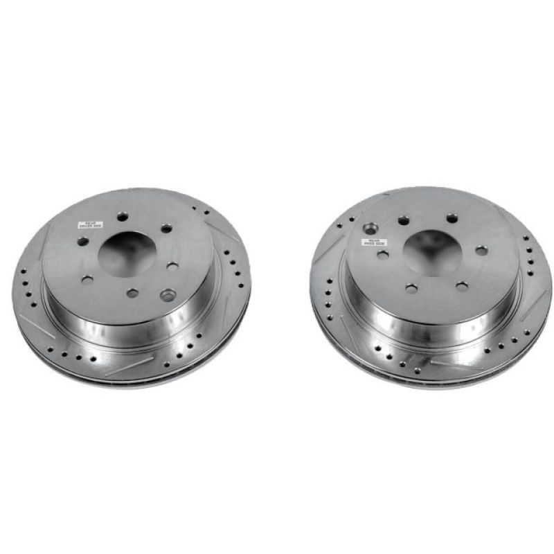 Power Stop 05-19 Nissan Frontier Rear Evolution Drilled & Slotted Rotors - Pair - JBR1164XPR Power Stop 05-19 Nissan Frontier Rear Evolution Drilled & Slotted Rotors - Pair - JBR1164XPR