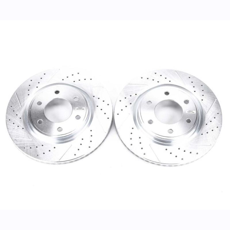 Power Stop 08-10 Infiniti QX56 Front Evolution Drilled & Slotted Rotors - Pair - JBR1199XPR Power Stop 08-10 Infiniti QX56 Front Evolution Drilled & Slotted Rotors - Pair - JBR1199XPR