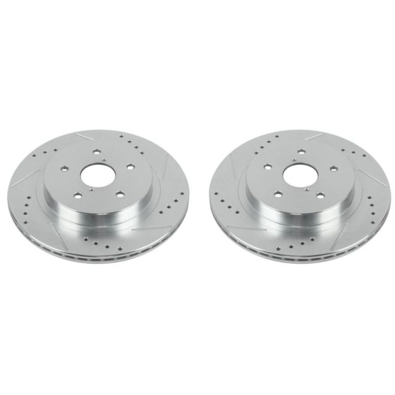 Power Stop 15-18 Subaru Legacy Rear Evolution Drilled & Slotted Rotors - Pair - JBR1718XPR Power Stop 15-18 Subaru Legacy Rear Evolution Drilled & Slotted Rotors - Pair - JBR1718XPR