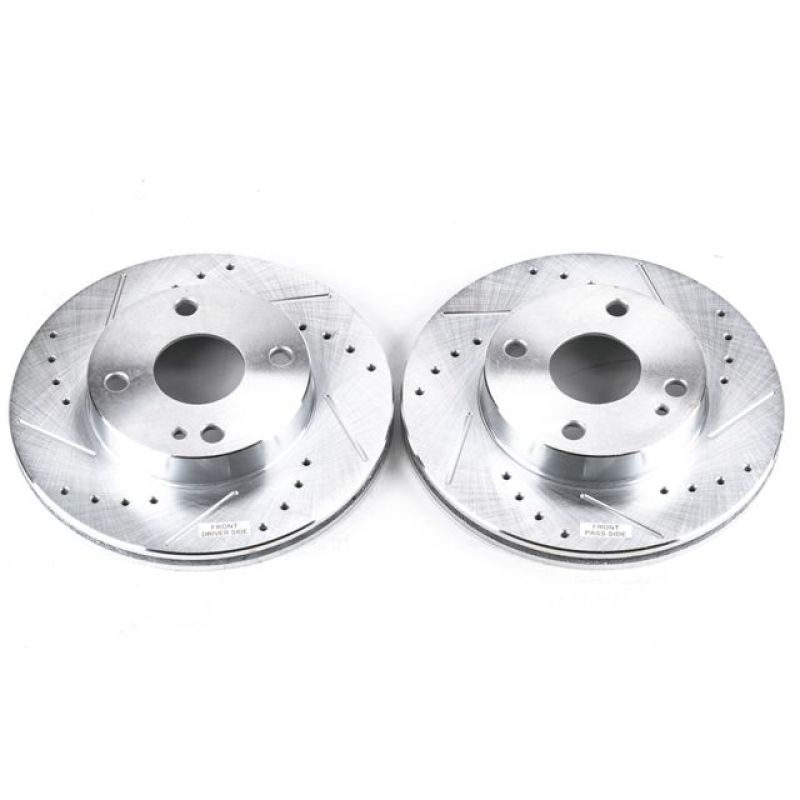 Power Stop 90-93 Mazda Miata Front Evolution Drilled & Slotted Rotors - Pair - JBR543XPR Power Stop 90-93 Mazda Miata Front Evolution Drilled & Slotted Rotors - Pair - JBR543XPR